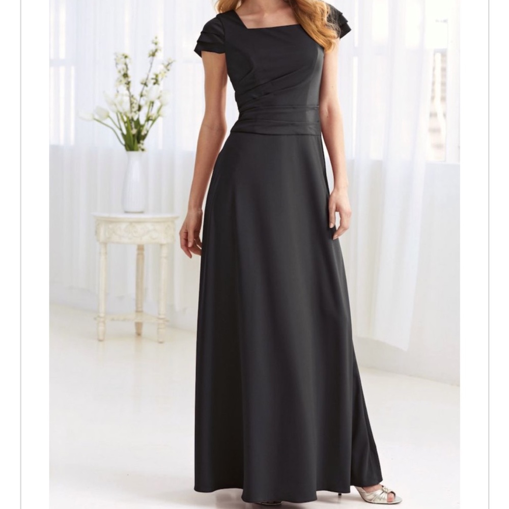 Stage Accents Performance Apparel Black Cherise Choir Dress Floor Length Size 4